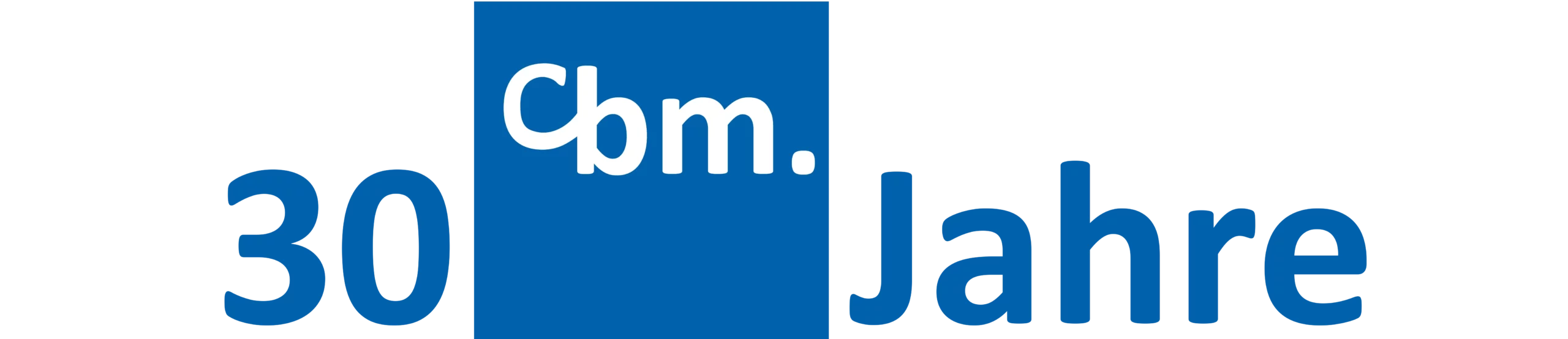 Jubiläumslogo cbm - 30 Jahre cbm Bremen - 30 Jahre Exzellenz in Weiterbildung und Umschulung